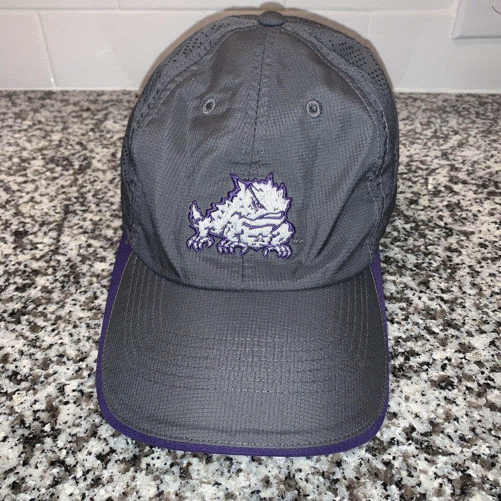 TCU Horned Frogs Hat Cap Strap Back Mens One Size Gray Nike Dri-FIT Heritage86 - Picture 2 of 7